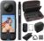 Insta360 X3 – Waterproof 360 Action Camera with 1/2/” 48MP Sensors, 5.7K 360 Active HDR Video, Bundle with Invisible Selfie Stick, Lens Cap, Carrying Case, Screen Protector