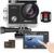 Dragon Touch 4K Underwater HD Action Camera, Vision 3 Pro Touch Screen 20MP 100FT Waterproof Video Camera Adjustable View Angle WiFi Sports Camcorder with Remote Control Helmet Accessories