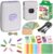 Fujifilm Instax Mini Link 2 Smartphone Printer Clay White + Fuji Instax Film Value Pack 20 Sheets Accessories Bundle with Case + 5 Plastic Desk Frames + 10 Paper Frames Plus 60 Sticker Frames