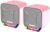 FANTECH Computer Speakers, Small Body Deep Bass, Stereo 2.0 USB Power Supply 3.5 Mm AUX Multimedia Speakers, PC Laptop Desktop Speakers (Color : Pink)