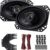 Install Link 4×6 Inch Car Speaker System, Two-Way