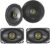 KICKER (2) 46CSC654 6.5″ 300w Car Audio Speakers+(2) 46CSC464 4×6 300w Speakers