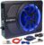 Seventour 10″ 800W Slim Under Seat Powered Car Subwoofer, Car/Truck Audio Sub Built in Amplifier, New Upgrade with Blue LED Ambient Light