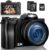 5K Digital Camera, WiFi Vlogging Camera with 32G SD Card, 48MP Autofocus Compact Camera 6-Axis Stabilization Travel Camera with UV Filter 16x Digital Zoom and 2 Batteries for Boys, Girls, Beginners