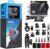 AKASO V50X Action Camera and Motorcycle Kit Bundle