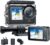 Action Camera 4K,20MP 40M Underwater Camera,170° Angle WiFi Waterproof Camera with Remote Control,IPS Touch Screen,4X Digital Zoom,Batteries & Helmet Accessories Kit,Underwater Camera for Sports