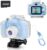 BKMLSR Kids Video Camera Waterproof 1080P HD 12MP Digital Children Action Cameras Toddler Camcorder with 32GB Card for 3-12 Years Old Girls Boys Christmas Birthday Gifts – Blue