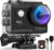 COOAU Action Camera HD 4K 20MP WiFi with External Microphone, Underwater Camera 40M with Remote Control, Waterproof Sport Camera 170° Wide Angle Time Lapse, 2x1200mAh Batteries/16 Accessories