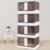 Closet Organizers and Storage 8.5 Gal, Storage Bins with Lids 4 Pack, Stackable Collapsible Storage Bins, Storage Cabinet with Wheels, Plastic Foldable Folding Box for Home, Dorm Room Essentials