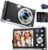 Digital Camera, Auto Focus FHD 4K Vlogging Camera with Dual Camera 48MP 16X Digital Zoom Kids Compact Camera with 32GB Memory Card Portable Point and Shoot Cameras for Teens Beginner Adult,Black