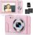 Digital Camera Auto Focus Point and Shoot Camera, FHD 1080P 48MP Kids Camera with 32GB Memory Card,16X Zoom Vlogging Camera Small Digital Cameras for Kids Teenagers Students, Pink