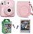 Fujifilm Instax Mini 12 Instant Camera + Pro Design Protective Case & Magnetic Lucite Frames, 20 Sheets (Blossom Pink)