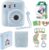 Fujifilm Instax Mini 12 Instant Camera with Case, 20 Fujifilm Prints, Decoration Stickers, Frames, Photo Album and More Acessories (Pastel Blue)