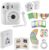 Fujifilm Instax Mini 12 Instant Camera with Case, Decoration Stickers, Frames, Photo Album and More Accessory kit (Clay White)…