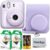 Fujifilm Instax Mini 12 Instant Film Camera Lilac Purple, Fujifilm Instax Mini Twin Pack Instant Film 20 Sheets, Case, Accessory Bundle