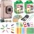 Fujifilm Instax Mini LiPlay Hybrid Instant Camera Blush Gold + Fuji Instax Film Value Pack (40 Sheets) 32GB Accessories Bundle 5 Plastic Desk Frames + 10 Paper Frames Plus 60 Sticker Frames