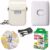 Fujifilm Instax Mini Link 2 Smartphone Printer Clay White + Fuji Film Value Pack (20 Sheets)+ Shutter Accessories Bundle, Incl. Protective Case, 20 Sticker Frames, USB Cable