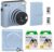 Fujifilm Instax Square SQ1 Instant Camera Glacier Blue + Fuji Instax Film Value Pack (40 Sheets) + Shutter Accessories Bundle, Includes Style Compatible Carrying Case, Photo Album 80 Pockets