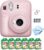 Fujifilm Mini 12 Instant Camera Starter Bundle: Includes Mini Film Value Pack (60 Sheets) + 4 Pack AA Batteries + Lens Cleaning Cloth (Blossom Pink)