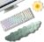 GLMMIR Keyboard Wrist Rest Pad, Ergonomic Design Effective Wrist Pain Relief Arm Rest Desk, Cute Cloud Decoration Gift for Office, Study, Computer Game Table Mouse Accessories (Green+White)
