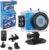 Gear Pro Sports Action Camera – HD 1080P Mini Camcorder w/ 12 MP Cam, 2.4″ Touch Screen USB SD Card HDMI, Battery – Waterproof Case, USB Cable, Wireless Remote Control, Mount – Pyle GDV285BL (Blue)