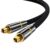 HCTian Optical Cable,1m/3.3FT Toslink Digital Audio Lead SPDIF Cable,Nylon Braided Fiber Optic Cord, 24K Gold-Plated Compatible with TV, Sky, PS4, Xbox, Home Theater, Hi-Fi,soundbar