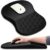 Hokafenle Ergonomic Mouse Pad Wrist Support with Massage Design, Wrist Rest Pain Relief Mousepad with Memory Foam&Non-Slip PU Base, Mouse Pads for Wireless Mouse & Desk (12×8 inch,Black)