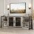 IDEALHOUSE TV Stand Industrial Entertainment Center, Rustic Grey