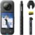 Insta360 X3 Bullet Time Kit – 360 Action Camera with 5.7K 360 Active HDR Video, 4K Single-Lens Camera, Waterproof, FlowState Stabilization, 2.29″ Touchscreen, AI Editing, for Motorcycle, Wintersports