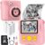 Instant Print Camera for Kids with 3 Rolls of Printer Paper, 1080P Toddler Digital Camera Toys for Age 3-12 with 32GB SD Card, Christmas & Birthday Gifts for 3 4 5 6 7 8 Year Old Girls & Boys (Pink)