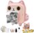 Instant Print Camera for Kids,Zero Ink Kids Camera with Print Paper,Selfie Video Digital Camera with HD 1080P 2.4 Inch IPS Screen,3-14 Years Old Children Toy Learning Camera for Birthday,Chistmas-Pink