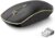 J JOYACCESS Silent Mouse Wireless, Portable Wireless Computer Mouse with 5 Adjustable DPI Levels, USB Mouse for Desktop, Notebook, MacBook, Chromebook, PC (Black Gold)