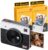 KODAK Mini Shot 3 Retro 4PASS 2-in-1 Instant Digital Camera and Photo Printer (3×3 inches) + 68 Sheets Cartridge Bundle, White