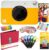 KODAK Printomatic Instant Camera (Yellow) Art Bundle + Zink Paper (20 Sheets) + 8×8 Cloth Scrapbook + 12 Twin Tip Markers + 100 Border Stickers + 6 Decorative Scissors + Washi Tape (AMZRODOMATICK4Y)