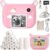 Kids Camera Instant Print Photo Cameras with 12 Rolls Refill Print Paper(Pink 32GB)