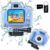 Kids Waterproof Underwater Camera Toys for 3-12 Year Old Boys Girls Birthday Gifts Children HD Digital Action Camera 2 Inch IPS Screen with 32GB Card (Blue)