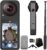 Labpano PilotPano 360 Action Camera CMOS Sensors, 5.7K 360 HDR Video, Support 4K 60fps, 3.1″ Touch Screen, AI Editing, Live Stream with Extension Rod, Tripod, 64G Card,Storage Box, Lens Cap