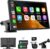 Laviay Wireless Carplay Touchscreen with 4K Dash Cam, Portable 9” Apple Carplay & Android Auto Car Stereo, Car Play Car Audio Receivers with 1080p Backup Camera, GPS Navigation, Bluetooth