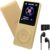 MP3 Player 32GB with Speaker Earphone Portable Mini Golden Music Player Support Voice Recorder E-Book 1.8 inch HD Screen Support up to 128GB