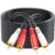 RCA Cables 30ft – RCA to RCA Cable Shielded 2 RCA Audio Cable for Home Theater, HDTV, Amplifiers, Subwoofer, Car Audio, Speakers,Audio Mixer