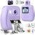 Racazl Kids Camera Instant Print – Instant Print Camera for Kids, Inkless Camera Instant Print, Kids Toddler Digital Video Cameras Kids Toys Christmas Birthday Gifts for Girls Boys (Purple)