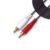 SatelliteSale 2 Male to 2 Male RCA Audio Stereo Composite Cable Universal Wire PVC Black Cord 6 feet