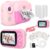 Seemee Instant Print Camera for Girls, Kids Instant Camera with 3.5″ Screen, 32G Card, 3 Rolls Print Papers, Stickers, Dual Cameras HD 1080P, Birthday Gifts Toys for Boys Girls (Rose Pink)